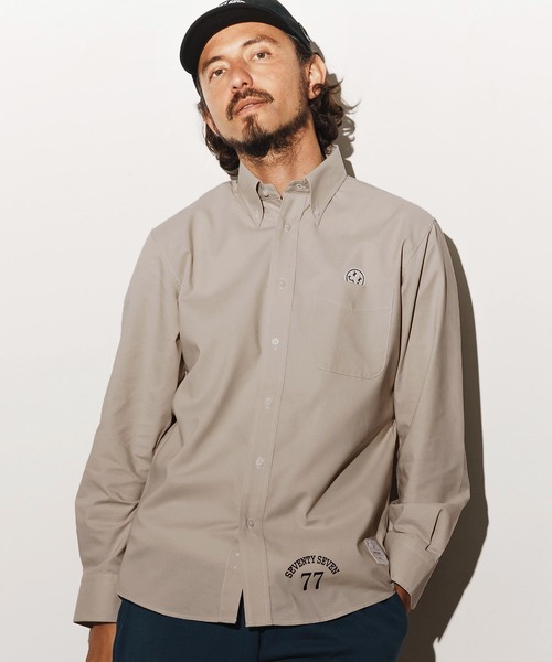 seventy seven（セブンティセブン）の「ms6059-botann down L-S shirts (25S) ボタンダウンシャツ（シャツ/ブラウス・メンズ・ベージュ/ホワイト/ブラック・S/M/L/XL）」の10枚目の写真