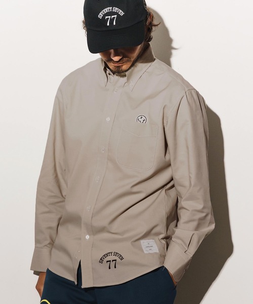 seventy seven（セブンティセブン）の「ms6059-botann down L-S shirts (25S) ボタンダウンシャツ（シャツ/ブラウス・メンズ・ベージュ/ホワイト/ブラック・S/M/L/XL）」の12枚目の写真
