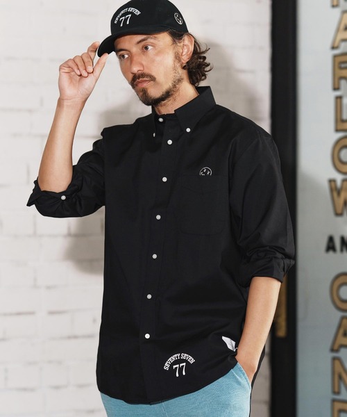 seventy seven（セブンティセブン）の「ms6059-botann down L-S shirts (25S) ボタンダウンシャツ（シャツ/ブラウス・メンズ・ベージュ/ホワイト/ブラック・S/M/L/XL）」の16枚目の写真