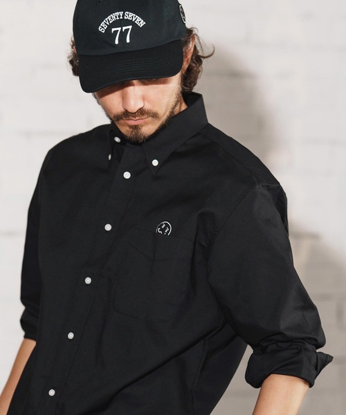 seventy seven（セブンティセブン）の「ms6059-botann down L-S shirts (25S) ボタンダウンシャツ（シャツ/ブラウス・メンズ・ベージュ/ホワイト/ブラック・S/M/L/XL）」の19枚目の写真