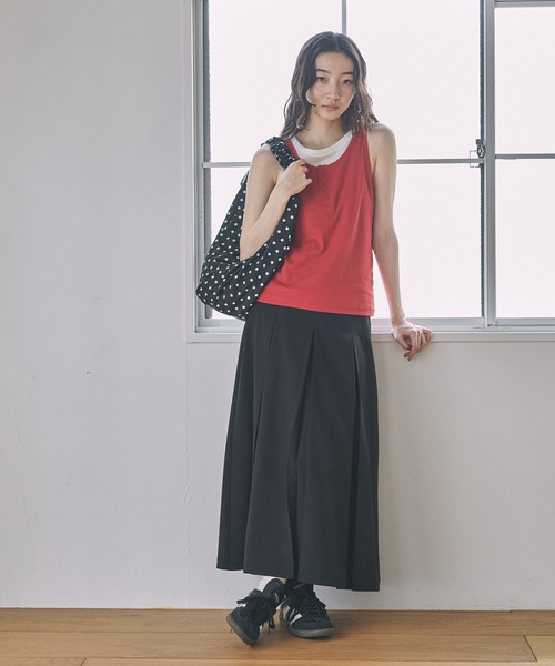 【UNLIENS】ダークグリーン プリーツロングスカート　AK048 pleats skirt AK048 – UNLÍENS