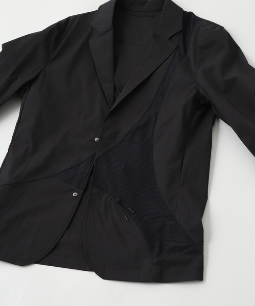 SAN SAN GEAR(サンサンギア)の「SAN SAN GEAR / サンサンギア MESH BLAZER SG2501JK12(テーラードジャケット・メンズ・ブラック・1/2)」の7枚目の写真