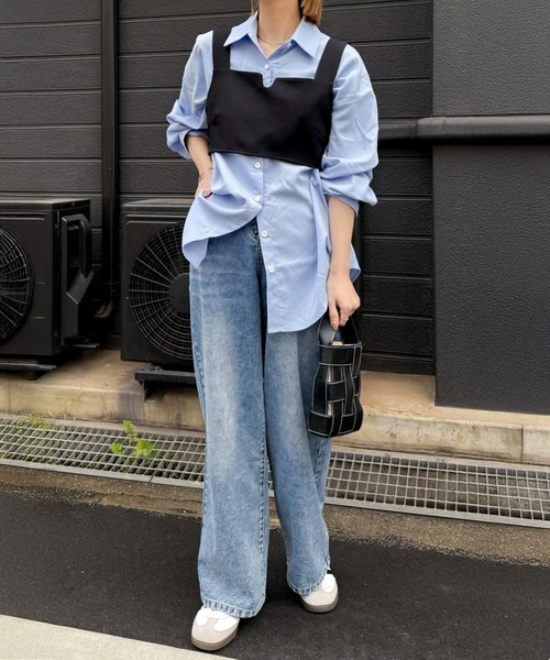 classicalelf(クラシカルエルフ)の「《sayo×クラシカルエルフコラボ》 重ねるだけで即旬顔。バックベルト付きレイヤードビスチェ(キャミソール・レディース・ブラウン/ブラック・X-LARGE/SMALL/MEDIUM/LARGE)」の3枚目の写真