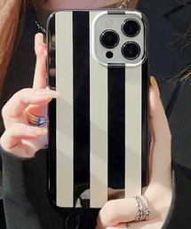 Fun & Daily（ファンアンドデイリー）の「Stripe Pattern iPhone Case 14 15 16 Plus Pro ProMax（スマホケース/カバー・レディース）」
