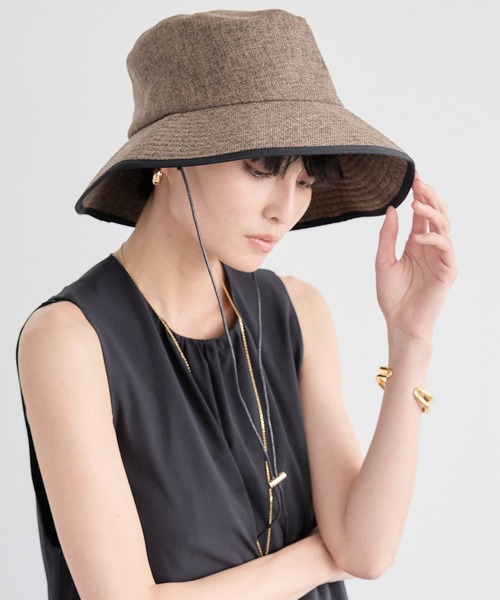 BARNYARDSTORM（バンヤードストーム）の「BARNYARDSTORM / コード付きトリミングハット（ハット・レディース・ブラック/ベージュ/ブラウン・FREE）」の22枚目の写真