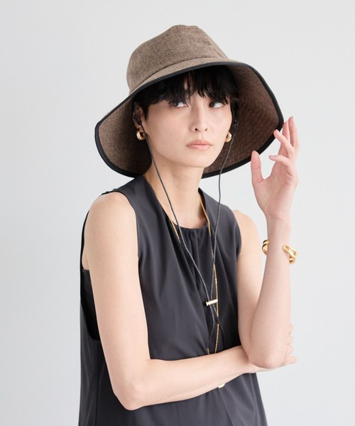 BARNYARDSTORM（バンヤードストーム）の「BARNYARDSTORM / コード付きトリミングハット（ハット・レディース・ブラック/ベージュ/ブラウン・FREE）」の14枚目の写真