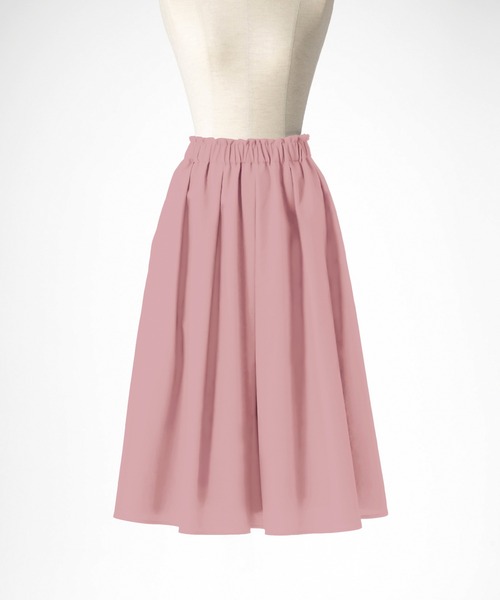 UNIVERVAL MUSE（ユニバーバル ミューズ）の「ギャザータックフレアスカート（スカート・レディース・ピンク/ブラック/オフホワイト/ブルー/ローズ・2）」の8枚目の写真