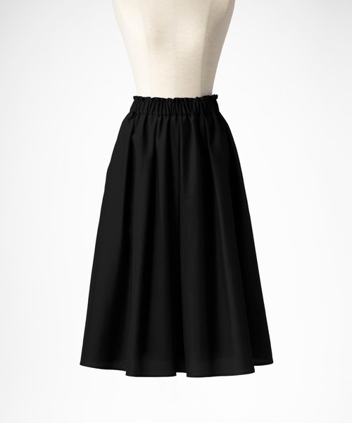 UNIVERVAL MUSE（ユニバーバル ミューズ）の「ギャザータックフレアスカート（スカート・レディース・ピンク/ブラック/オフホワイト/ブルー/ローズ・2）」の9枚目の写真