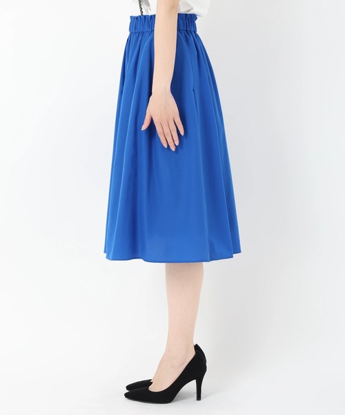 UNIVERVAL MUSE（ユニバーバル ミューズ）の「ギャザータックフレアスカート（スカート・レディース・ピンク/ブラック/オフホワイト/ブルー/ローズ・2）」の11枚目の写真