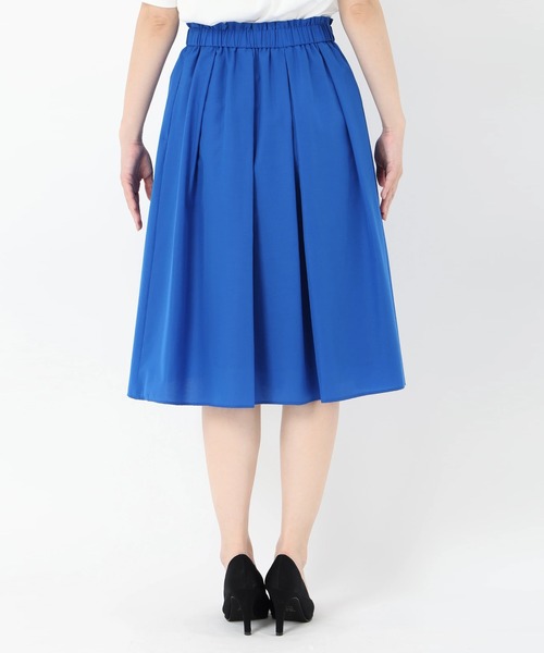 UNIVERVAL MUSE（ユニバーバル ミューズ）の「ギャザータックフレアスカート（スカート・レディース・ピンク/ブラック/オフホワイト/ブルー/ローズ・2）」の12枚目の写真