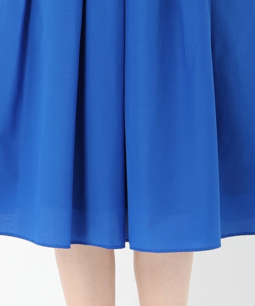 UNIVERVAL MUSE（ユニバーバル ミューズ）の「ギャザータックフレアスカート（スカート・レディース・ピンク/ブラック/オフホワイト/ブルー/ローズ・2）」の15枚目の写真