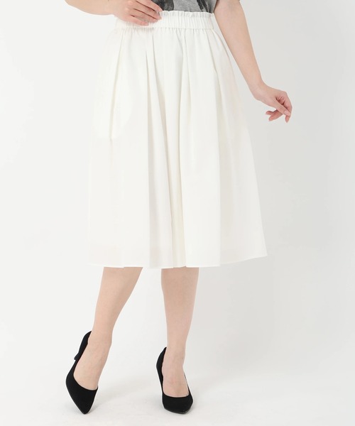 UNIVERVAL MUSE（ユニバーバル ミューズ）の「ギャザータックフレアスカート（スカート・レディース・ピンク/ブラック/オフホワイト/ブルー/ローズ・2）」の18枚目の写真