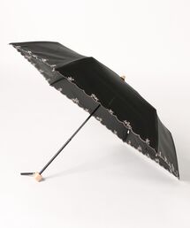 cachenez（カシュネ）の「カシュネ cachenez / PUプチフラワー刺繍3段折りたたみ傘（折りたたみ傘）」