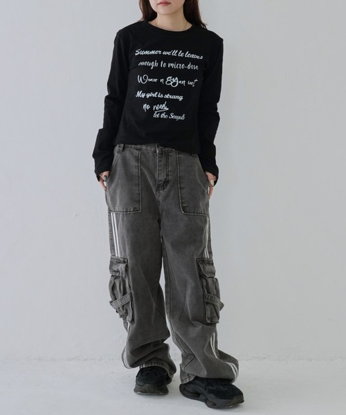 PEOPLESTYLE デニムカーゴパンツ ワイド archive Y2K