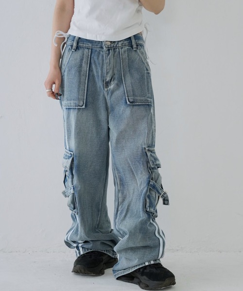 セール】【 cunii 】 Y2K ポケット デニム（カーゴパンツ）｜Uenui