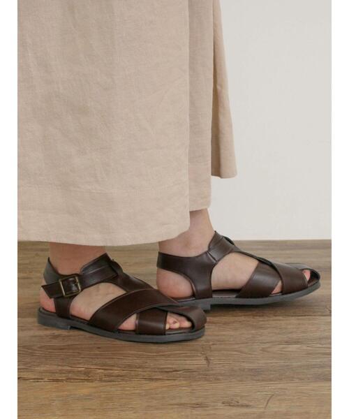 Samansa Mos2（サマンサ モスモス）の「クロスベルトサンダル（サンダル・レディース・ブラウン/ブラック・S/XL/L/M）」の3枚目の写真