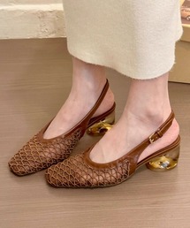 クリアヒールメッシュパンプス