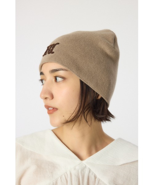 RODEO CROWNS WIDE BOWL（ロデオクラウンズワイドボウル）の「クラシックワンポイントロゴビーニー（ニットキャップ/ビーニー・レディース・ブラック/ベージュ/グレー・FREE）」の17枚目の写真