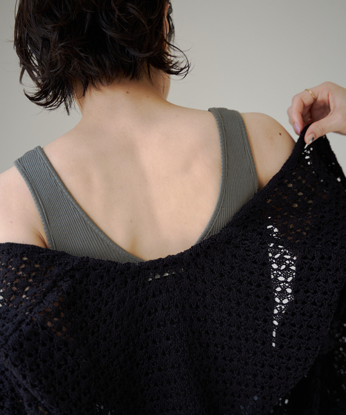 EMILY WEEK(エミリーウィーク)の「【EMILY WEEK × IENA】コットンシルク リブタンクトップ(その他アンダーウェア/インナー・レディース・ピンク/チャコールグレー/ホワイト・36/38)」の5枚目の写真