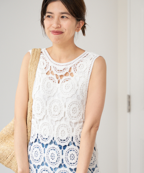 EMILY WEEK(エミリーウィーク)の「【EMILY WEEK × IENA】コットンシルク リブタンクトップ(その他アンダーウェア/インナー・レディース・ピンク/チャコールグレー/ホワイト・36/38)」の10枚目の写真