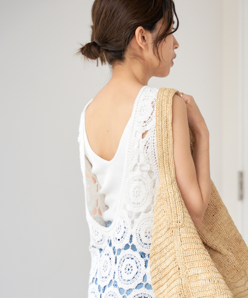 EMILY WEEK(エミリーウィーク)の「【EMILY WEEK × IENA】コットンシルク リブタンクトップ(その他アンダーウェア/インナー・レディース・ピンク/チャコールグレー/ホワイト・36/38)」の13枚目の写真