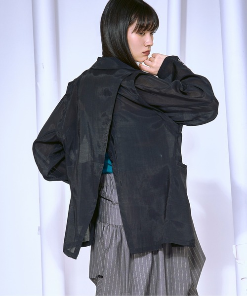 Airy light ショルダータックシアージャケット（テーラードジャケット