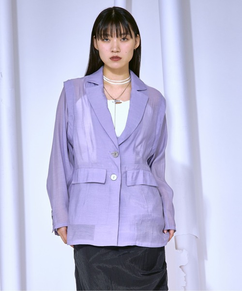 Airy light ショルダータックシアージャケット（テーラードジャケット