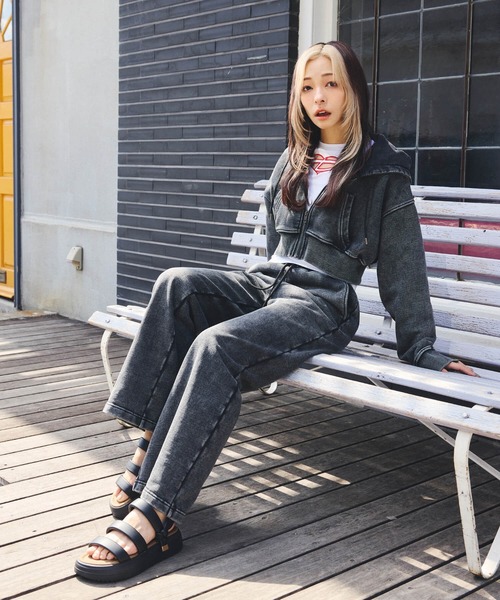 DURAS(デュラス)の「ヴィンテージ加工スウェットパンツ(スウェットパンツ・レディース・ブルー/ブラック/ベージュ・SMALL/MEDIUM)」の18枚目の写真