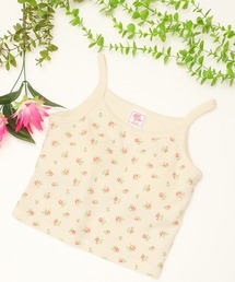 【JEMORGAN / ジェーイーモーガン】パック入り 花柄ワッフルカップ付きクロップド丈キャミソール