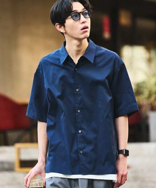 FREAK'S STORE（フリークスストア）の「限定展開 AiRide/エアライド リラックスフィット タンクトップ セット ショートスリーブ シャツ（シャツ/ブラウス・メンズ・グレイッシュベージュ/チャコールグレー/ブラック/ネイビー/レオパード・LARGE/MEDIUM/SMALL）」の4枚目の写真