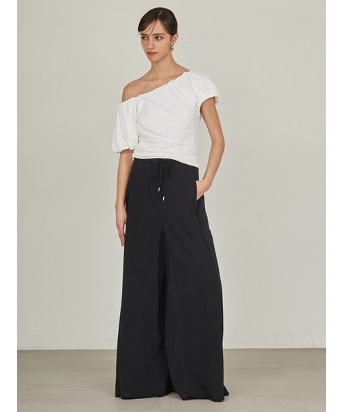 styling/(スタイリング)の「【販路限定カラーあり】カットオフスウェットワイドパンツ(スウェットパンツ・レディース・モカ/ブラック/グレー/アイボリー・1/0)」の2枚目の写真