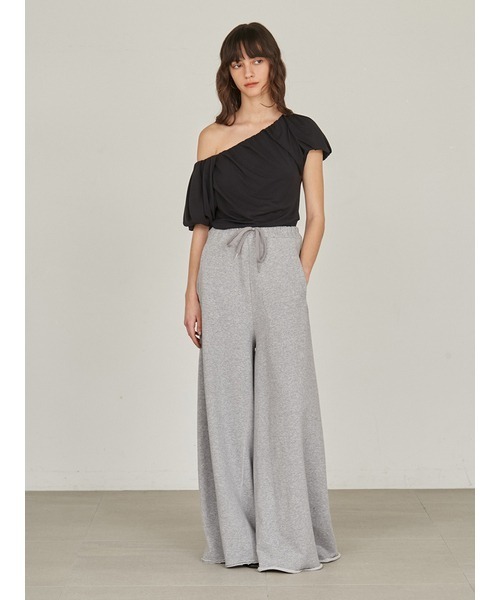 styling/(スタイリング)の「【販路限定カラーあり】カットオフスウェットワイドパンツ(スウェットパンツ・レディース・モカ/ブラック/グレー/アイボリー・1/0)」の9枚目の写真