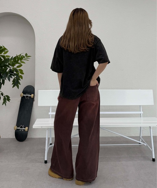 sedacle（セダクル）の「フラッグプリント加工Tシャツ（Tシャツ/カットソー・レディース・ブラック/アイボリー/レッド・SMALL/MEDIUM/LARGE）」の20枚目の写真