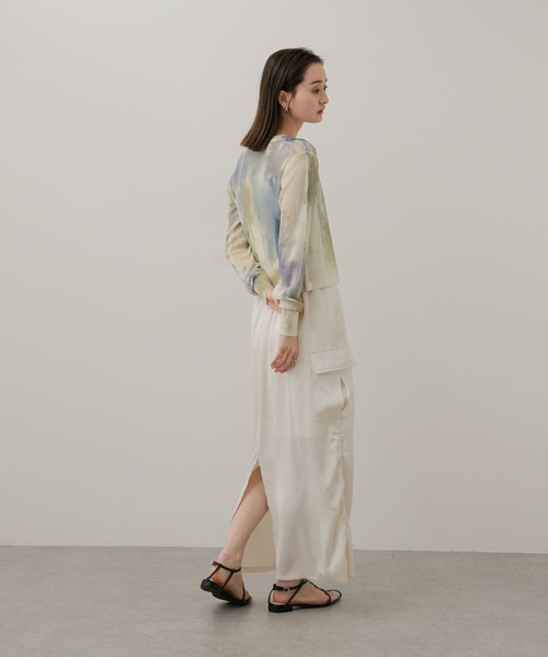 SENSE OF PLACE by URBAN RESEARCH（センスオブプレイスバイアーバンリサーチ）の「シアープリントクロップドカーディガン（カーディガン/ボレロ・レディース・ブルー系その他/ベージュ系その他・ONE）」の11枚目の写真