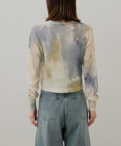 SENSE OF PLACE by URBAN RESEARCH（センスオブプレイスバイアーバンリサーチ）の「シアープリントクロップドカーディガン（カーディガン/ボレロ・レディース・ブルー系その他/ベージュ系その他・ONE）」の15枚目の写真