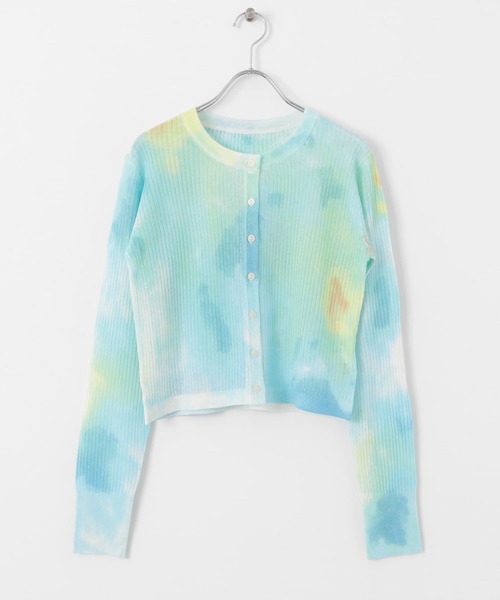 SENSE OF PLACE by URBAN RESEARCH（センスオブプレイスバイアーバンリサーチ）の「シアープリントクロップドカーディガン（カーディガン/ボレロ・レディース・ブルー系その他/ベージュ系その他・ONE）」の16枚目の写真