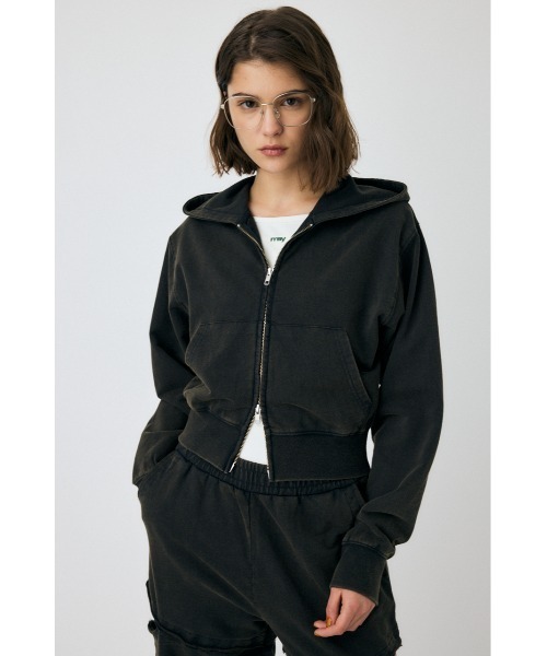 MOUSSY(マウジー)の「【セットアップ対応】GARMENT フ―ディー(パーカー・レディース・ブラック/ブルー・FREE)」の3枚目の写真