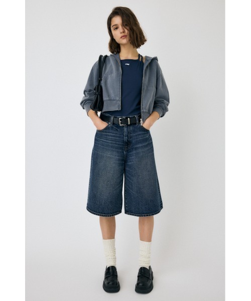 MOUSSY(マウジー)の「【セットアップ対応】GARMENT フ―ディー(パーカー・レディース・ブラック/ブルー・FREE)」の5枚目の写真