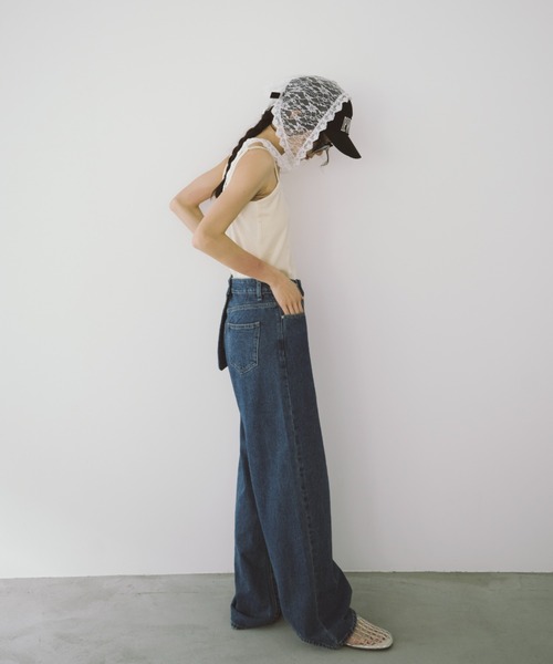 duei(デュイ)の「アシメサロン付ストレートデニム(デニムパンツ・レディース・ブルー/ライトブルー・FREE)」の12枚目の写真