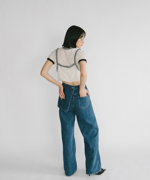 duei(デュイ)の「アシメサロン付ストレートデニム(デニムパンツ・レディース・ブルー/ライトブルー・FREE)」の17枚目の写真