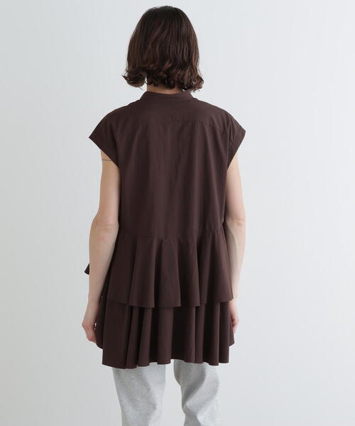 LE PHIL(ルフィル)の「◆ナイロンテックブラウス(シャツ/ブラウス・レディース・ブルー/ブラウン/ブラック・F)」の14枚目の写真
