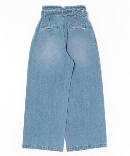 31 Sons de mode（トランテアン　ソン　ドゥ　モード）の「ベルト付きワイドデニムパンツ（デニムパンツ・レディース・インディゴブルー/サックスブルー・S/M）」の19枚目の写真