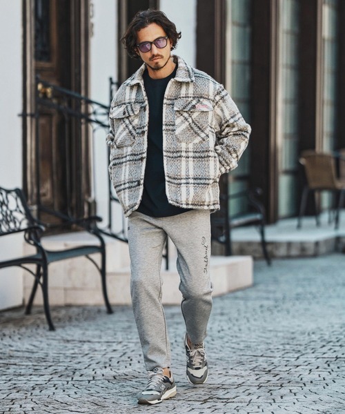 mj10792- Shaggy Check CPO Jacket シャギージャケット（その他