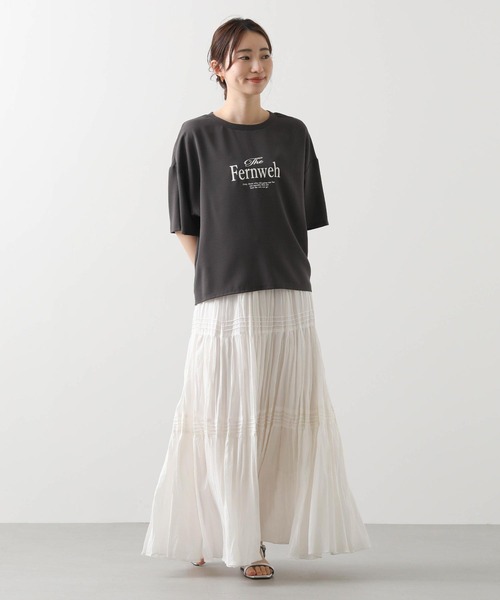 tシャツ ジョーゼットロゴ５分袖カットソー レディース Gready Brilliant tシャツ ジョーゼットロゴ5分袖カットソー