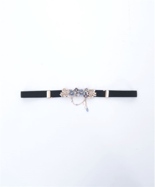 axes femme(アクシーズファム)の「紫陽花モチーフ細ゴムベルト(ベルト・レディース・シルバー/ゴールド・FREE)」の5枚目の写真
