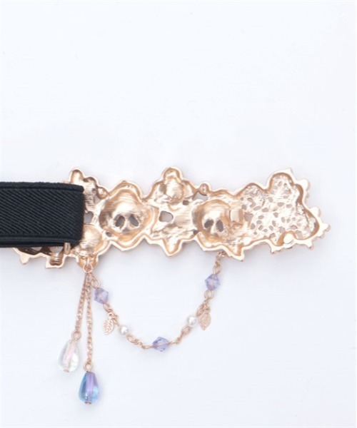 axes femme(アクシーズファム)の「紫陽花モチーフ細ゴムベルト(ベルト・レディース・シルバー/ゴールド・FREE)」の4枚目の写真