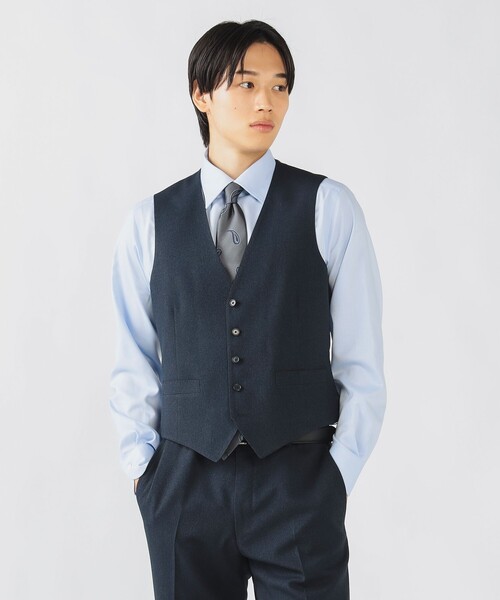 BEAMS HEART（ビームスハート）の「ピンヘッド トラベル ジレ 25FW（セットアップ対応）（ベスト・メンズ・ネイビー/ブルー・SMALL/MEDIUM/LARGE/X-LARGE）」の2枚目の写真