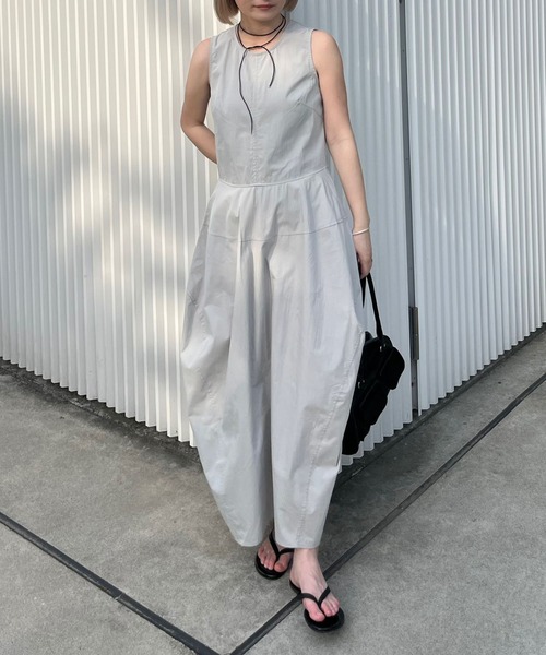 LIENCOEUR（リアンクール）の「スリムコクーンワンピース（ワンピース・レディース・ライトグレー/ブラック・FREE）」の9枚目の写真