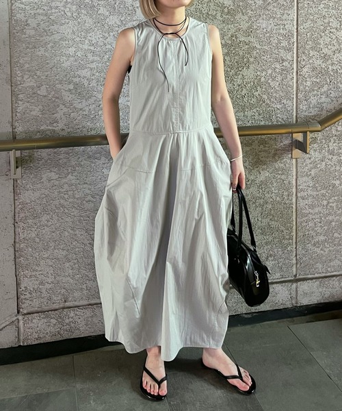 LIENCOEUR（リアンクール）の「スリムコクーンワンピース（ワンピース・レディース・ライトグレー/ブラック・FREE）」の10枚目の写真