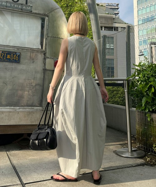 LIENCOEUR（リアンクール）の「スリムコクーンワンピース（ワンピース・レディース・ライトグレー/ブラック・FREE）」の8枚目の写真